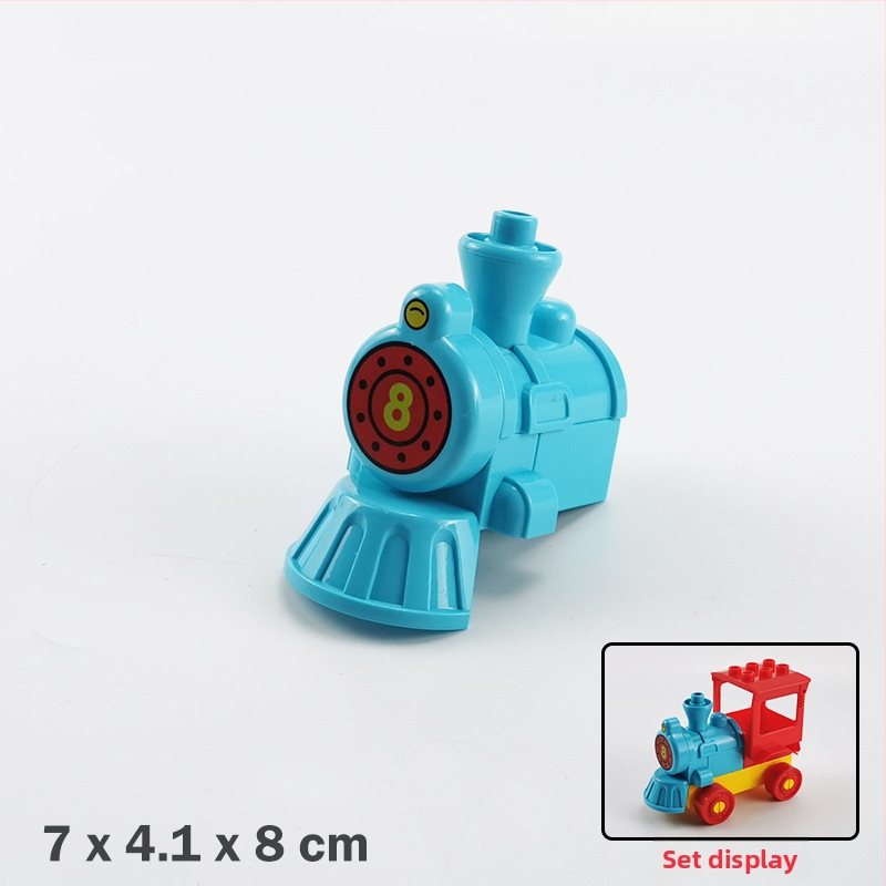 Set velikih blokova za DIY: kočija i vlakov vagon, ABS plast, za djecu 4–6 godina, pakiranje u vrećici, 0–38 komada