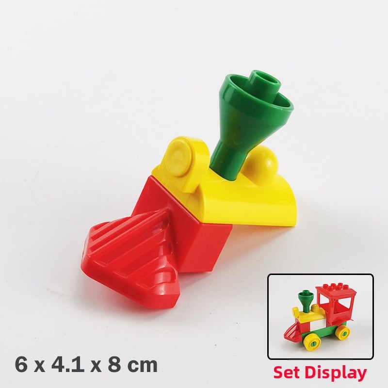 Set velikih blokova za DIY: kočija i vlakov vagon, ABS plast, za djecu 4–6 godina, pakiranje u vrećici, 0–38 komada