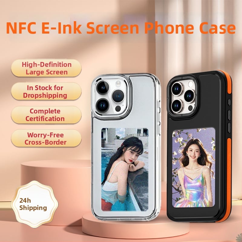 Husă iPhone Ink-Screen – Doi în unu, TPU+PC, Finisaj spray, Anti-cadere, Anti-amprente, Personalizabilă pentru seria iPhone 13/14