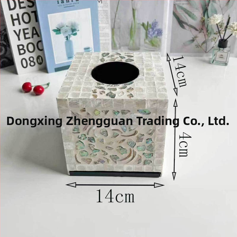 Shell-inšpirovaná krabička na vreckovky do stolíka — moderný minimalistický dizajn, vymeniteľné papierové vreckovky, model 985