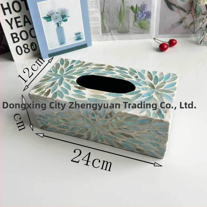 Shell-inšpirovaná krabička na vreckovky do stolíka — moderný minimalistický dizajn, vymeniteľné papierové vreckovky, model 985