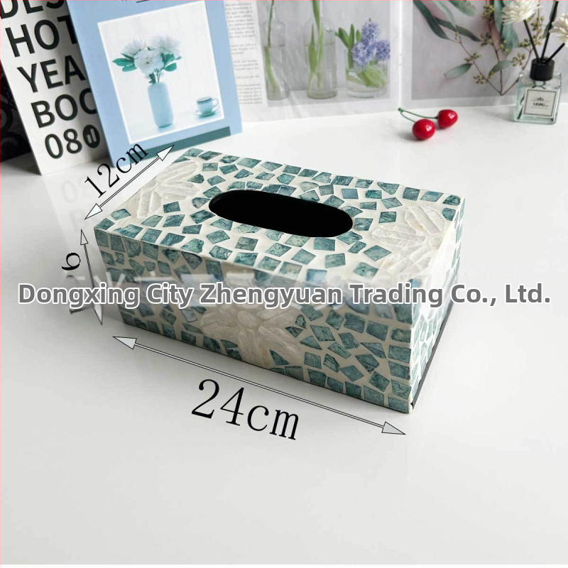 Shell-inšpirovaná krabička na vreckovky do stolíka — moderný minimalistický dizajn, vymeniteľné papierové vreckovky, model 985