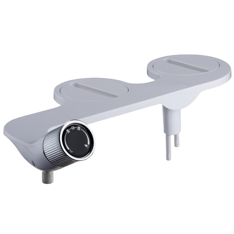 Bidetová sprchová hlavica na toaletu s nastaviteľnou teplotou a tlakom vody, ABS materiál, CUPC certifikát, samočistiaca tryska, rozstup otvorov 136–200 mm