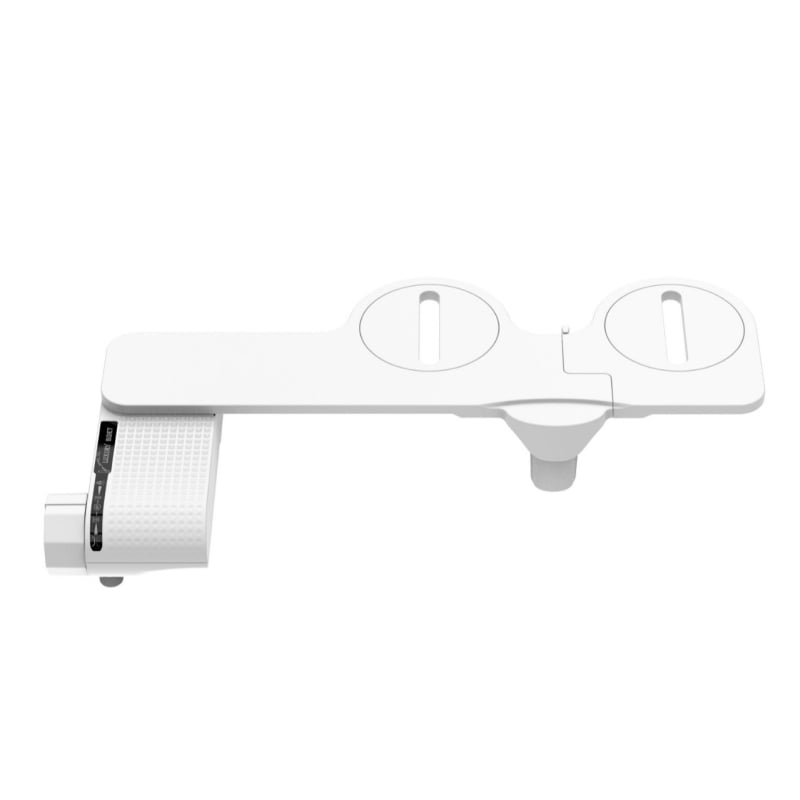 Bidetová sprchová hlavica na toaletu s nastaviteľnou teplotou a tlakom vody, ABS materiál, CUPC certifikát, samočistiaca tryska, rozstup otvorov 136–200 mm