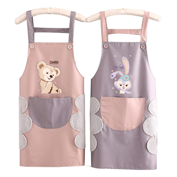 Престилка за кухня без ръкави, PVC, водоустойчива и устойчива на мазнини, карикатурен принт