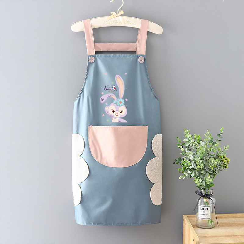 Престилка за кухня без ръкави, PVC, водоустойчива и устойчива на мазнини, карикатурен принт