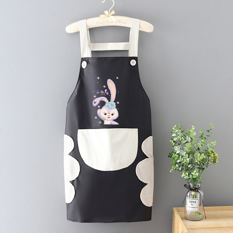 Престилка за кухня без ръкави, PVC, водоустойчива и устойчива на мазнини, карикатурен принт