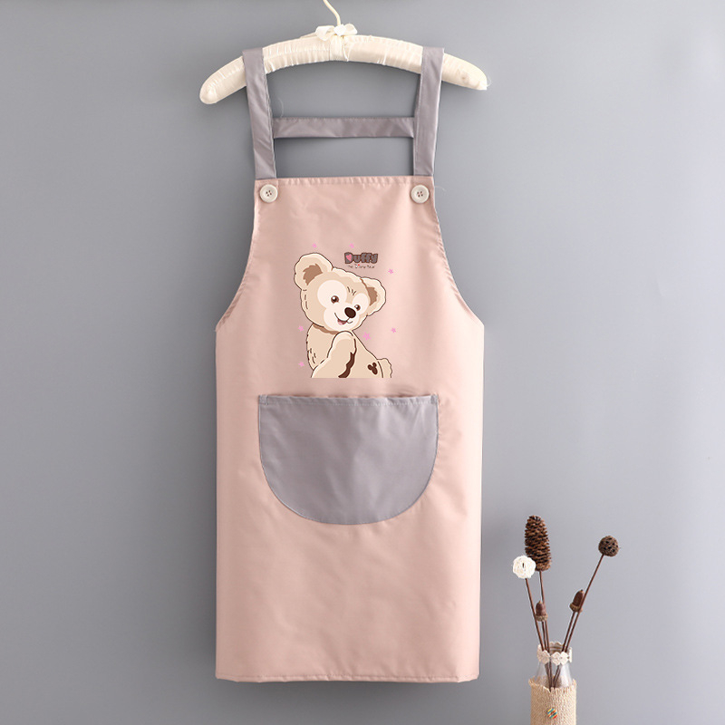 Престилка за кухня без ръкави, PVC, водоустойчива и устойчива на мазнини, карикатурен принт