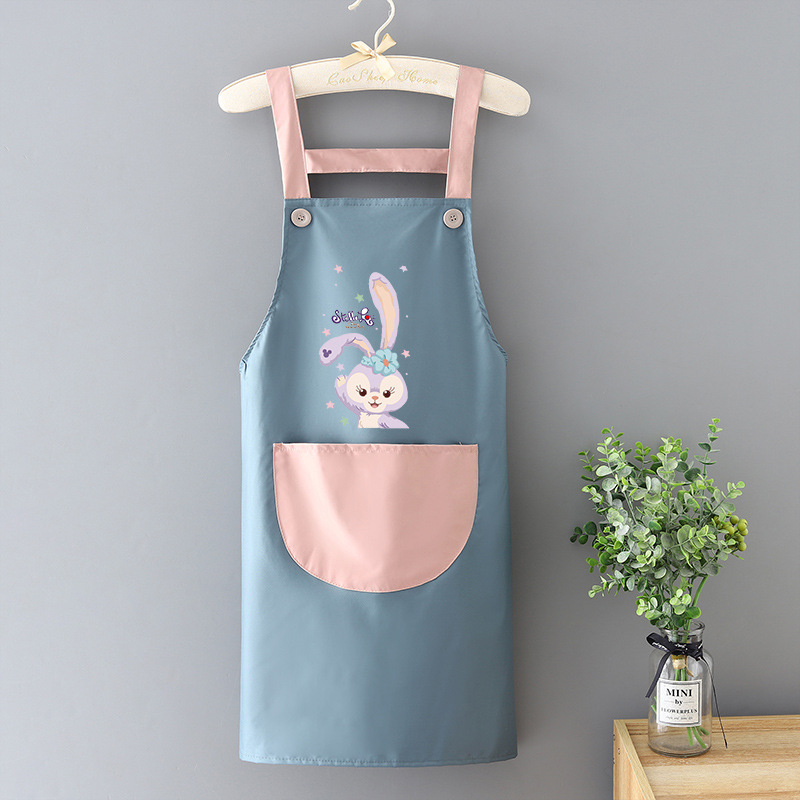 Престилка за кухня без ръкави, PVC, водоустойчива и устойчива на мазнини, карикатурен принт