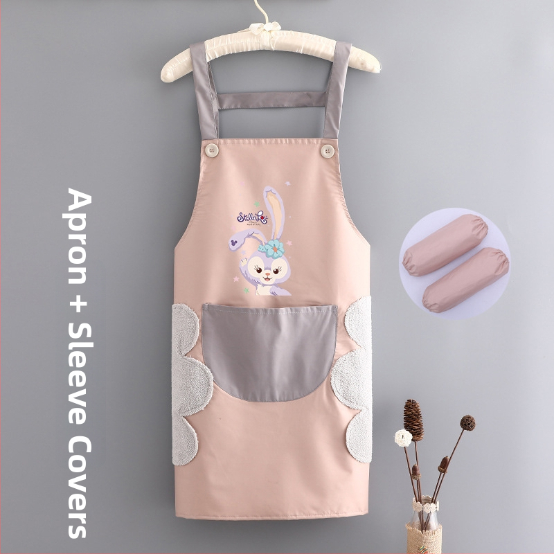 Престилка за кухня без ръкави, PVC, водоустойчива и устойчива на мазнини, карикатурен принт