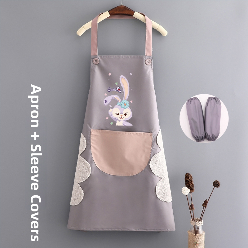 Престилка за кухня без ръкави, PVC, водоустойчива и устойчива на мазнини, карикатурен принт