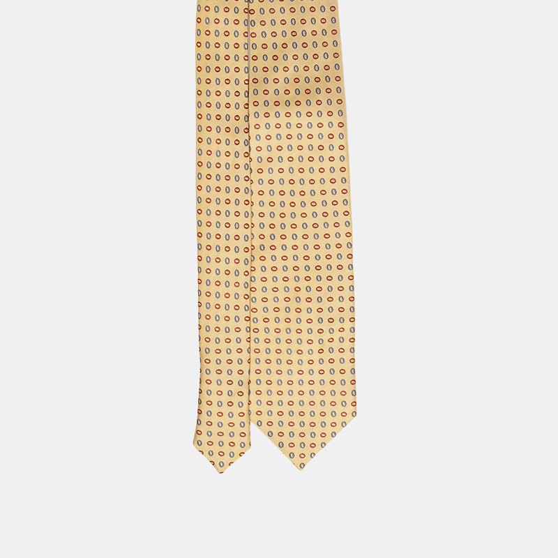 Svilenkasta kravata s prugasto cvjetnim uzorkom, Jacquard tkanina, vunena podstava, za muškarce, svakodnevna upotreba