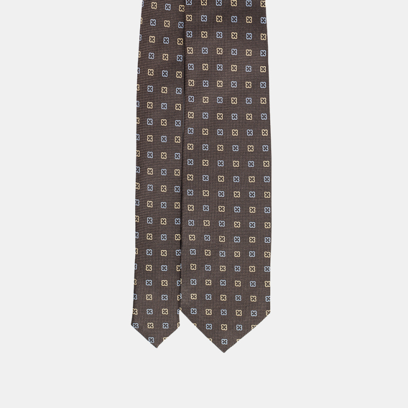 Svilenkasta kravata s prugasto cvjetnim uzorkom, Jacquard tkanina, vunena podstava, za muškarce, svakodnevna upotreba