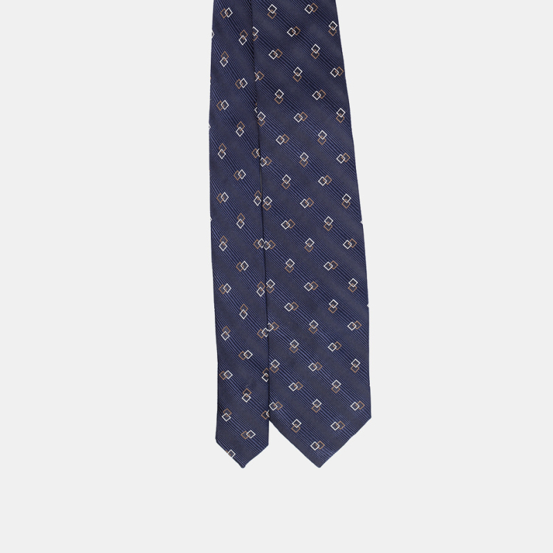 Svilenkasta kravata s prugasto cvjetnim uzorkom, Jacquard tkanina, vunena podstava, za muškarce, svakodnevna upotreba