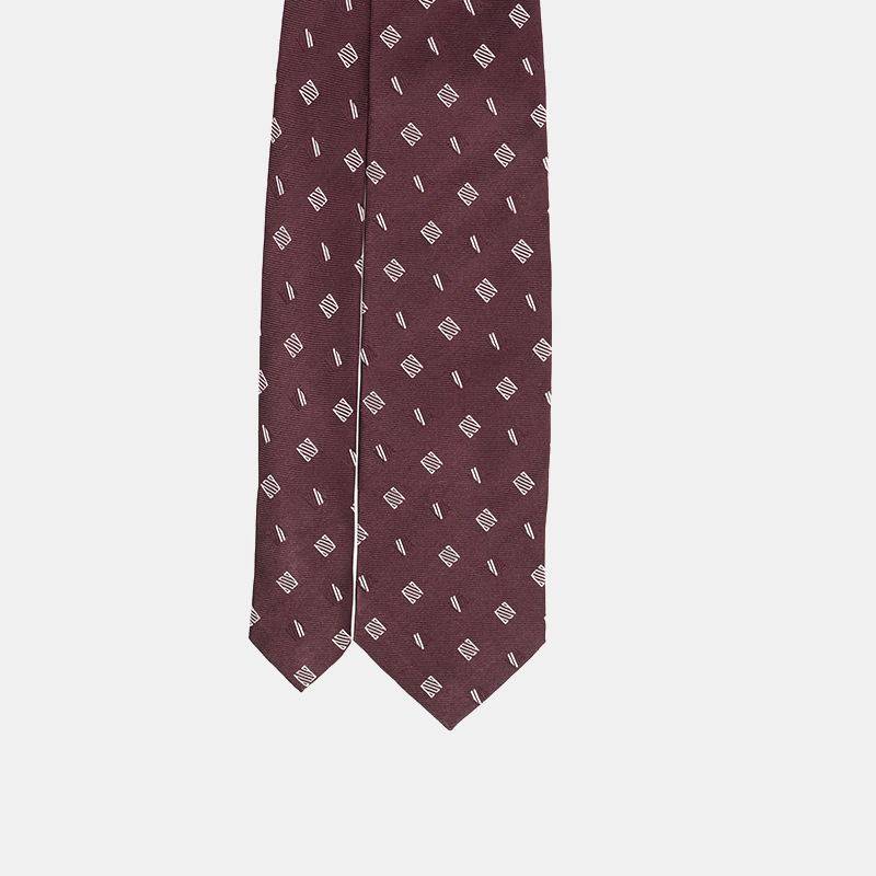 Svilenkasta kravata s prugasto cvjetnim uzorkom, Jacquard tkanina, vunena podstava, za muškarce, svakodnevna upotreba