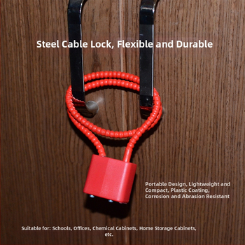 Zámok na skrinku na zbrane s oceľovým lanom, jadro zinkovej zliatiny, oceľový zámok, priame otvorenie, Wolf dog