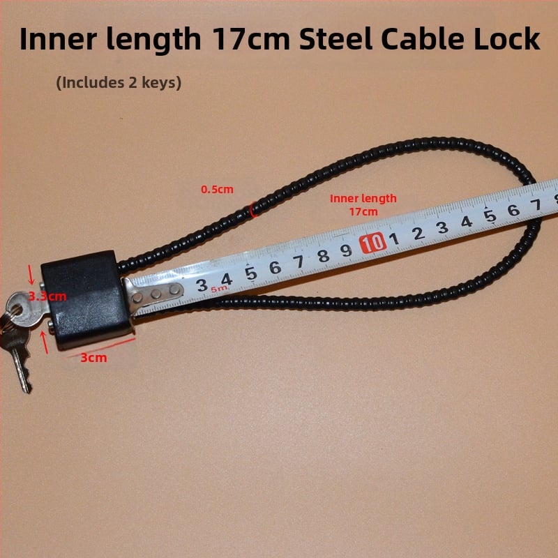 Zámok na skrinku na zbrane s oceľovým lanom, jadro zinkovej zliatiny, oceľový zámok, priame otvorenie, Wolf dog