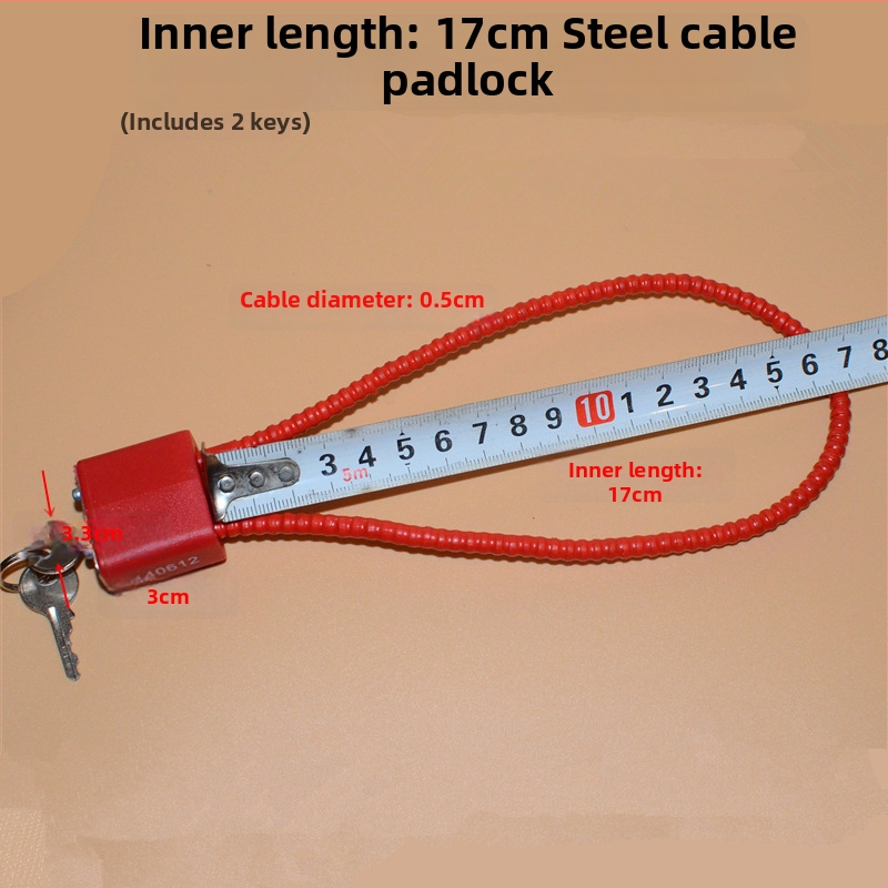 Zámok na skrinku na zbrane s oceľovým lanom, jadro zinkovej zliatiny, oceľový zámok, priame otvorenie, Wolf dog