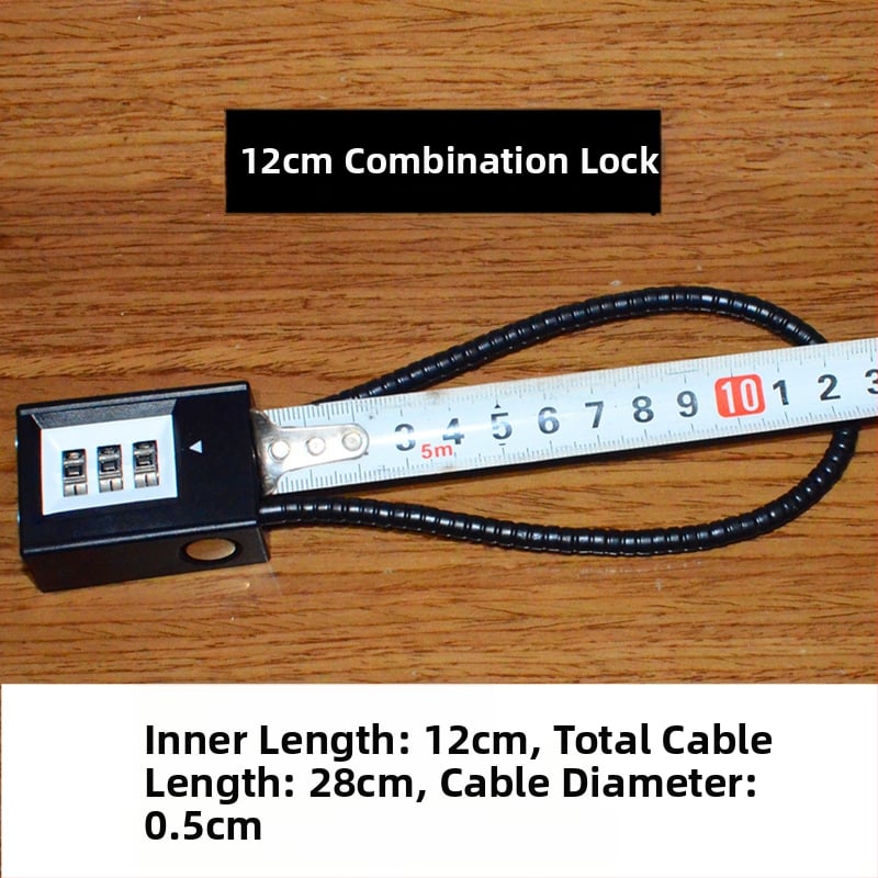 Zámok na skrinku na zbrane s oceľovým lanom, jadro zinkovej zliatiny, oceľový zámok, priame otvorenie, Wolf dog