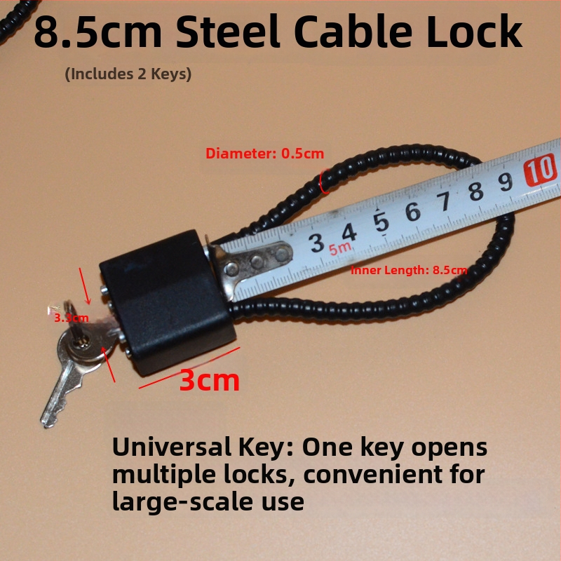 Zámok na skrinku na zbrane s oceľovým lanom, jadro zinkovej zliatiny, oceľový zámok, priame otvorenie, Wolf dog