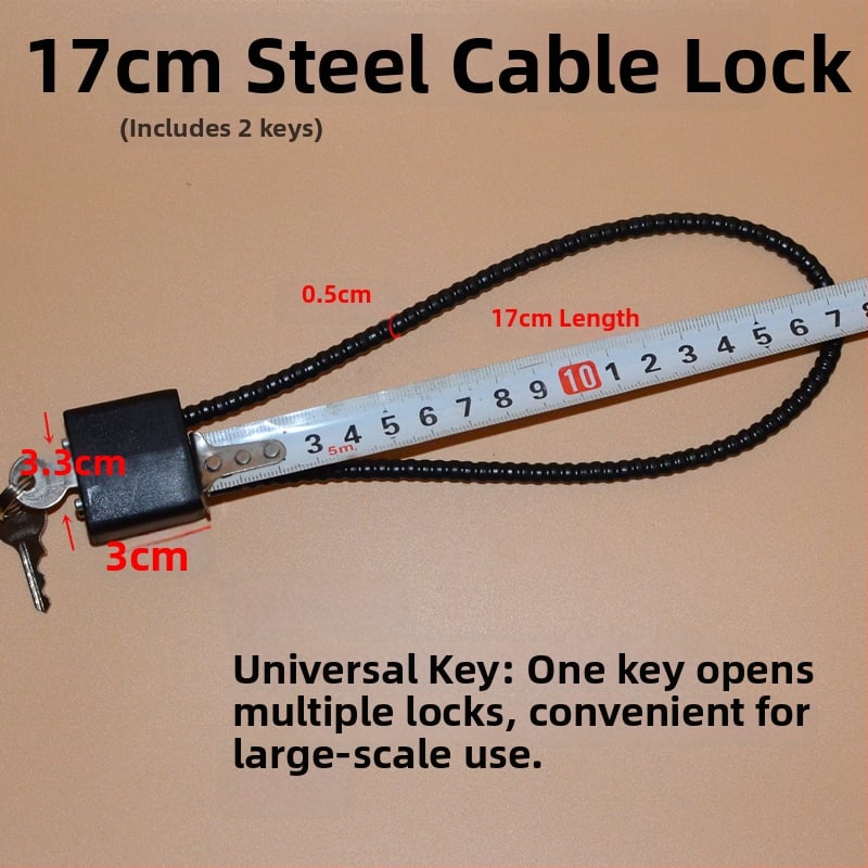 Zámok na skrinku na zbrane s oceľovým lanom, jadro zinkovej zliatiny, oceľový zámok, priame otvorenie, Wolf dog