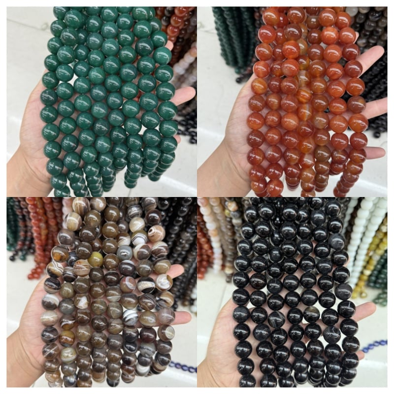 Χάντρες από φυσική πέτρα – γυαλισμένες, σχήμα Old-Type μήλου, μοτίβο Totem, κωδικός Mj250708-321