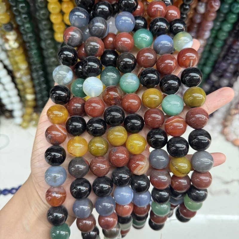 Χάντρες από φυσική πέτρα – γυαλισμένες, σχήμα Old-Type μήλου, μοτίβο Totem, κωδικός Mj250708-321