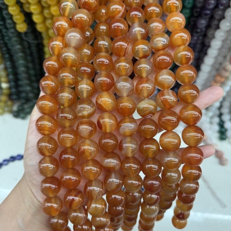 Χάντρες από φυσική πέτρα – γυαλισμένες, σχήμα Old-Type μήλου, μοτίβο Totem, κωδικός Mj250708-321