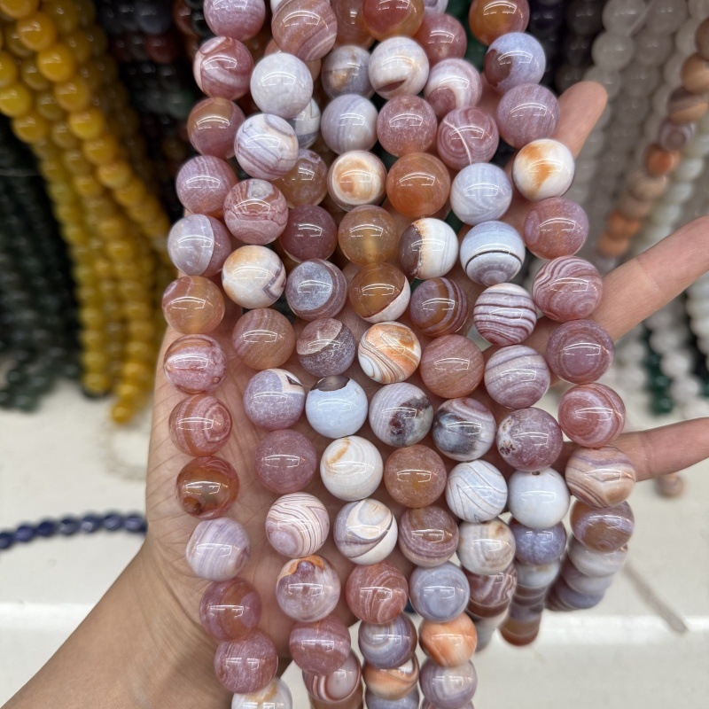 Χάντρες από φυσική πέτρα – γυαλισμένες, σχήμα Old-Type μήλου, μοτίβο Totem, κωδικός Mj250708-321