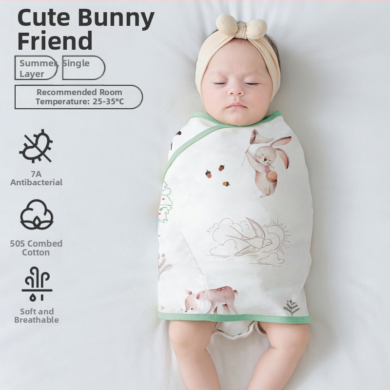 Βρεφικός σάκος ύπνου σε σχήμα κουκούλι με εξωτερικό ύφασμα από βαμβάκι 95%+ και επένδυση 95%+, αντιβακτηριακός και απομακρύνει την υγρασία, για νεογέννητα έως 12 μηνών, άνοιξη και φθινόπωρο.