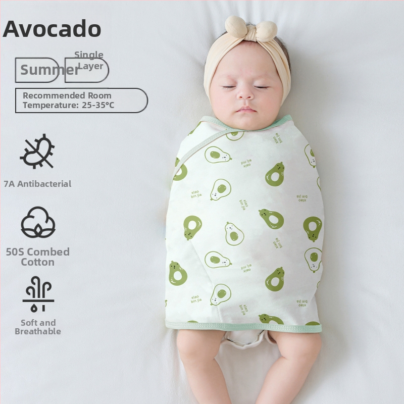 Βρεφικός σάκος ύπνου σε σχήμα κουκούλι με εξωτερικό ύφασμα από βαμβάκι 95%+ και επένδυση 95%+, αντιβακτηριακός και απομακρύνει την υγρασία, για νεογέννητα έως 12 μηνών, άνοιξη και φθινόπωρο.