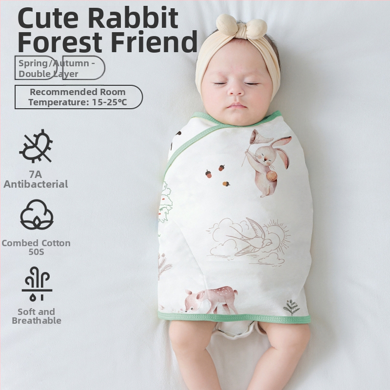 Βρεφικός σάκος ύπνου σε σχήμα κουκούλι με εξωτερικό ύφασμα από βαμβάκι 95%+ και επένδυση 95%+, αντιβακτηριακός και απομακρύνει την υγρασία, για νεογέννητα έως 12 μηνών, άνοιξη και φθινόπωρο.