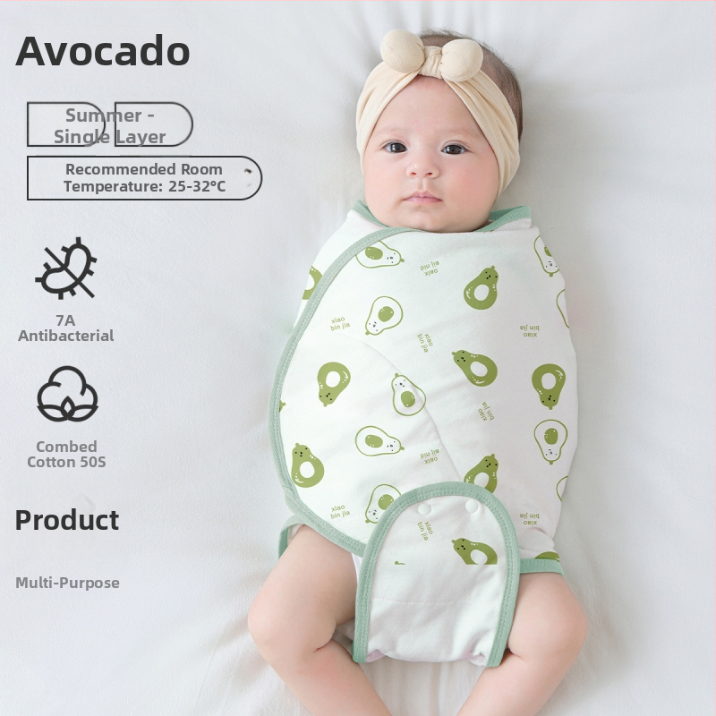 Βρεφικός σάκος ύπνου σε σχήμα κουκούλι με εξωτερικό ύφασμα από βαμβάκι 95%+ και επένδυση 95%+, αντιβακτηριακός και απομακρύνει την υγρασία, για νεογέννητα έως 12 μηνών, άνοιξη και φθινόπωρο.