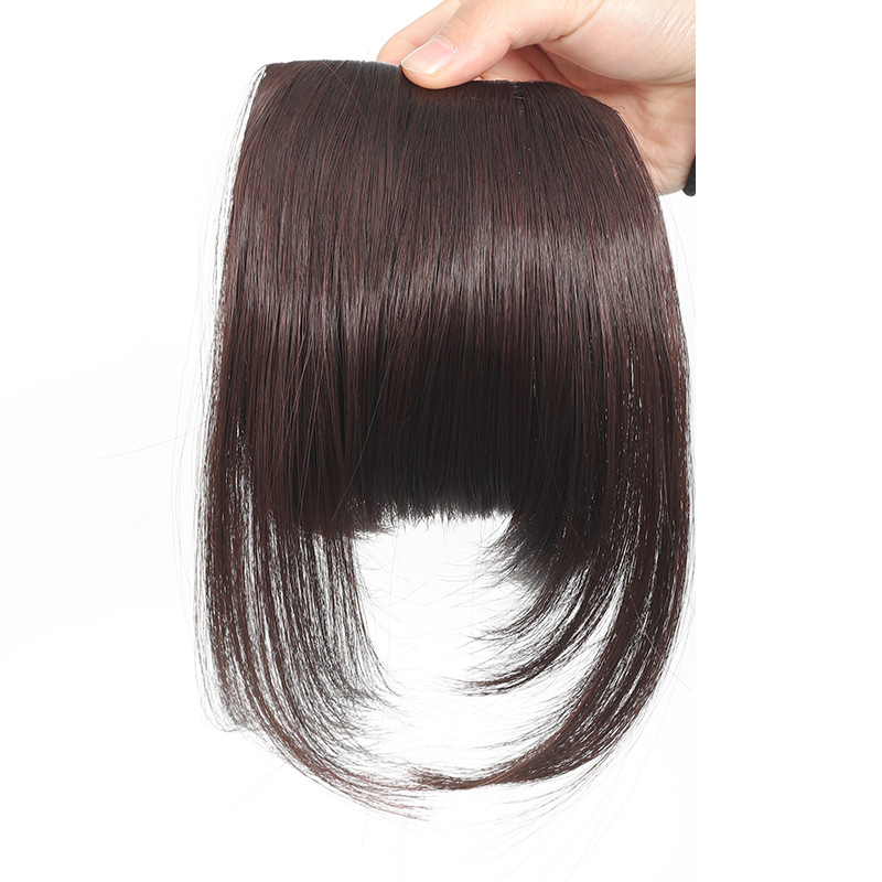 Перука с ресни с клипс, въздушни ресни и прави ресни, синтетично влакно устойчиво на високи температури