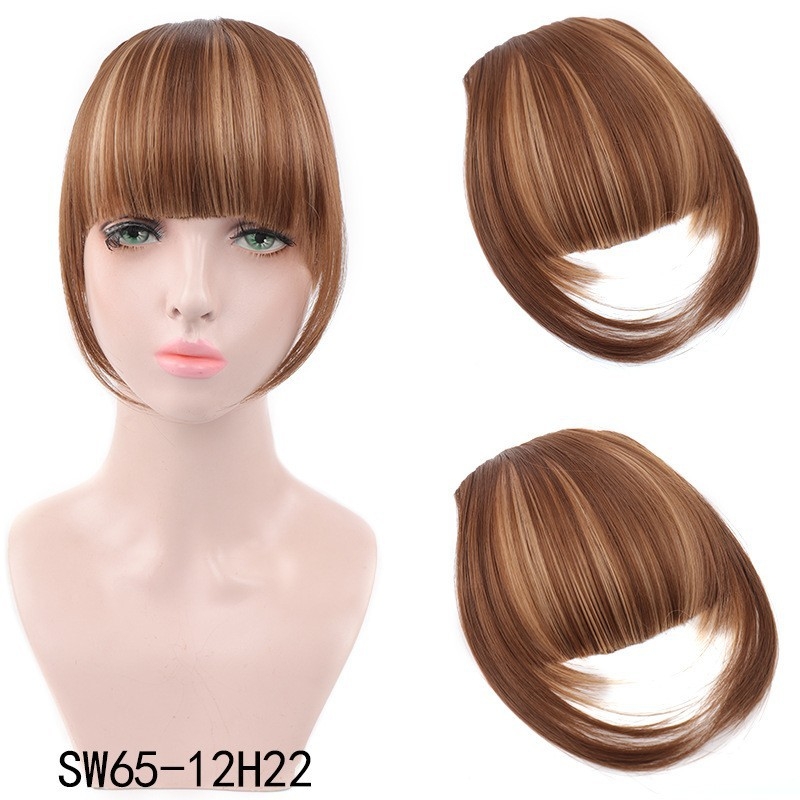 Перука с ресни с клипс, въздушни ресни и прави ресни, синтетично влакно устойчиво на високи температури