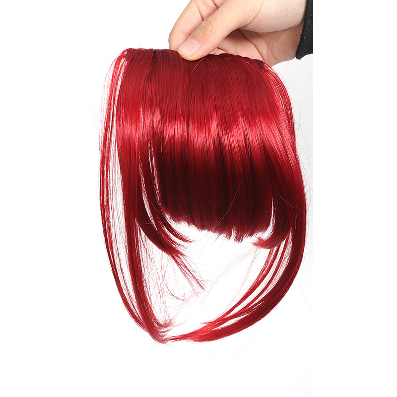 Перука с ресни с клипс, въздушни ресни и прави ресни, синтетично влакно устойчиво на високи температури