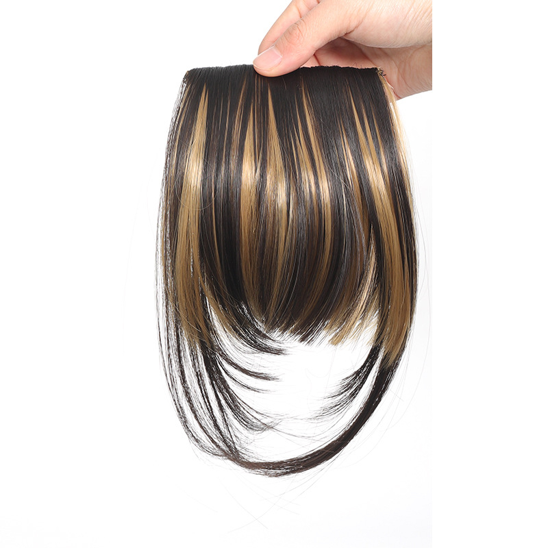 Перука с ресни с клипс, въздушни ресни и прави ресни, синтетично влакно устойчиво на високи температури