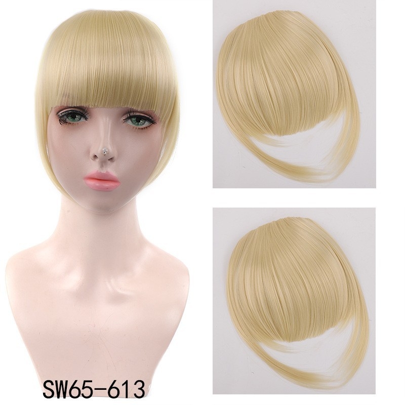 Перука с ресни с клипс, въздушни ресни и прави ресни, синтетично влакно устойчиво на високи температури