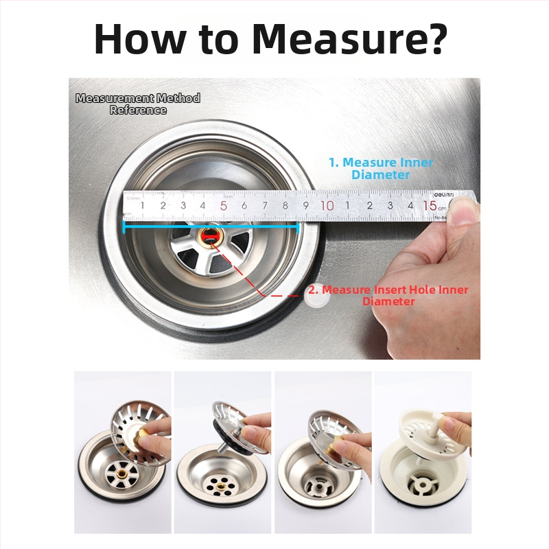 Тапа за мивка с филтър, неръждаема стомана, модел 2034, размери 8x29.7, нетно тегло 47 г