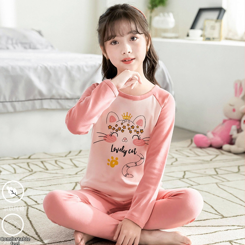 Σετ θερμικού εσωρούχου για κορίτσια, 100% βαμβάκι, για άνοιξη, φθινόπωρο και χειμώνα, διατηρεί τη ζεστασιά, για ηλικίες 8+ ετών (ύψος 140 cm+)