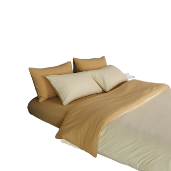 Set de pat 4 piese din bumbac Tianzhu — ultra moale, bumbac pur, vopsire prin reacție, pentru toate sezoanele, stil Muji, 2500–3000 g