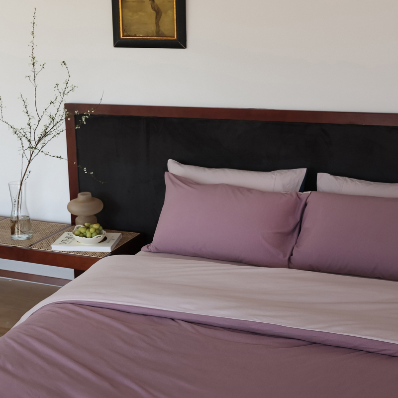 Set de pat 4 piese din bumbac Tianzhu — ultra moale, bumbac pur, vopsire prin reacție, pentru toate sezoanele, stil Muji, 2500–3000 g