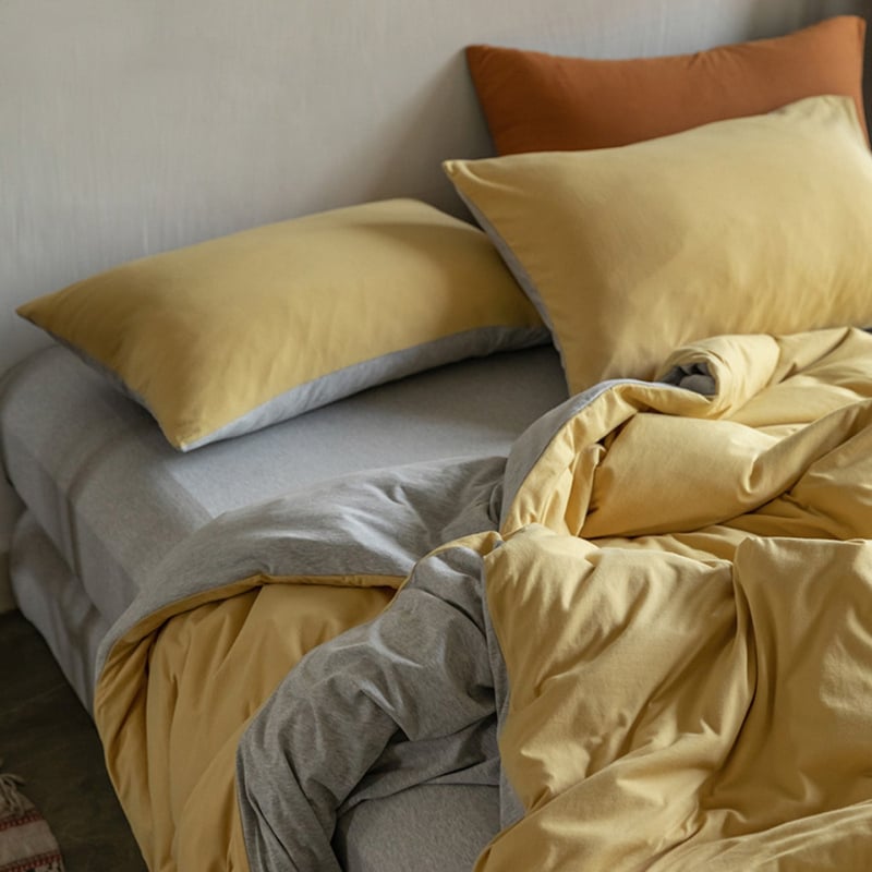 Set de pat 4 piese din bumbac Tianzhu — ultra moale, bumbac pur, vopsire prin reacție, pentru toate sezoanele, stil Muji, 2500–3000 g