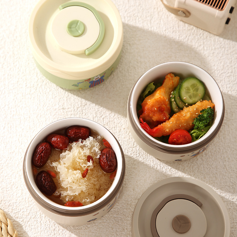 Κουτί μεσημεριανού, ανοξείδωτος χάλυβας 304, χωρητικότητα 301–500 ml, κατάλληλο για φούρνο μικροκυμάτων, σφραγμένο καπάκι, διατηρεί τη θερμοκρασία