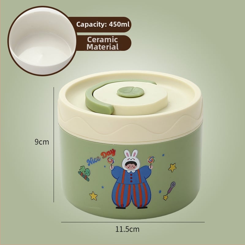 Κουτί μεσημεριανού, ανοξείδωτος χάλυβας 304, χωρητικότητα 301–500 ml, κατάλληλο για φούρνο μικροκυμάτων, σφραγμένο καπάκι, διατηρεί τη θερμοκρασία