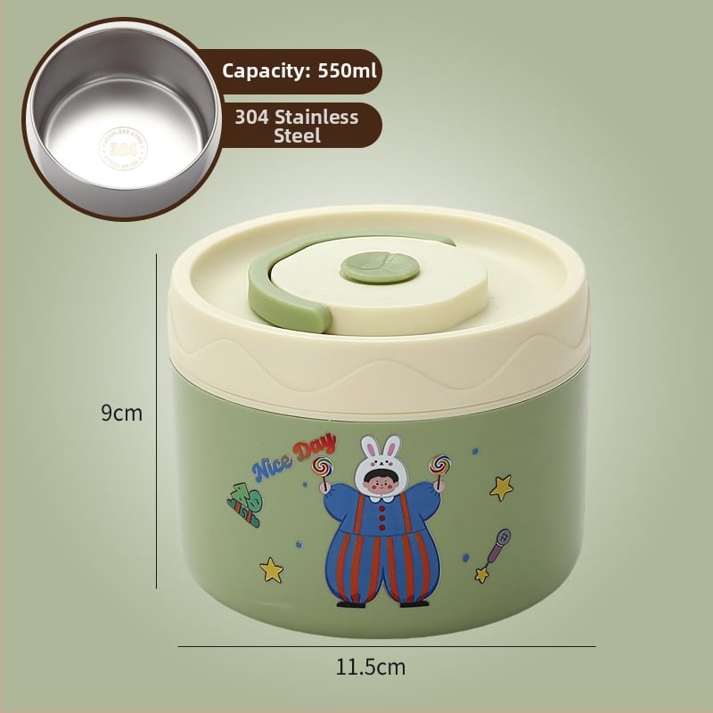 Κουτί μεσημεριανού, ανοξείδωτος χάλυβας 304, χωρητικότητα 301–500 ml, κατάλληλο για φούρνο μικροκυμάτων, σφραγμένο καπάκι, διατηρεί τη θερμοκρασία