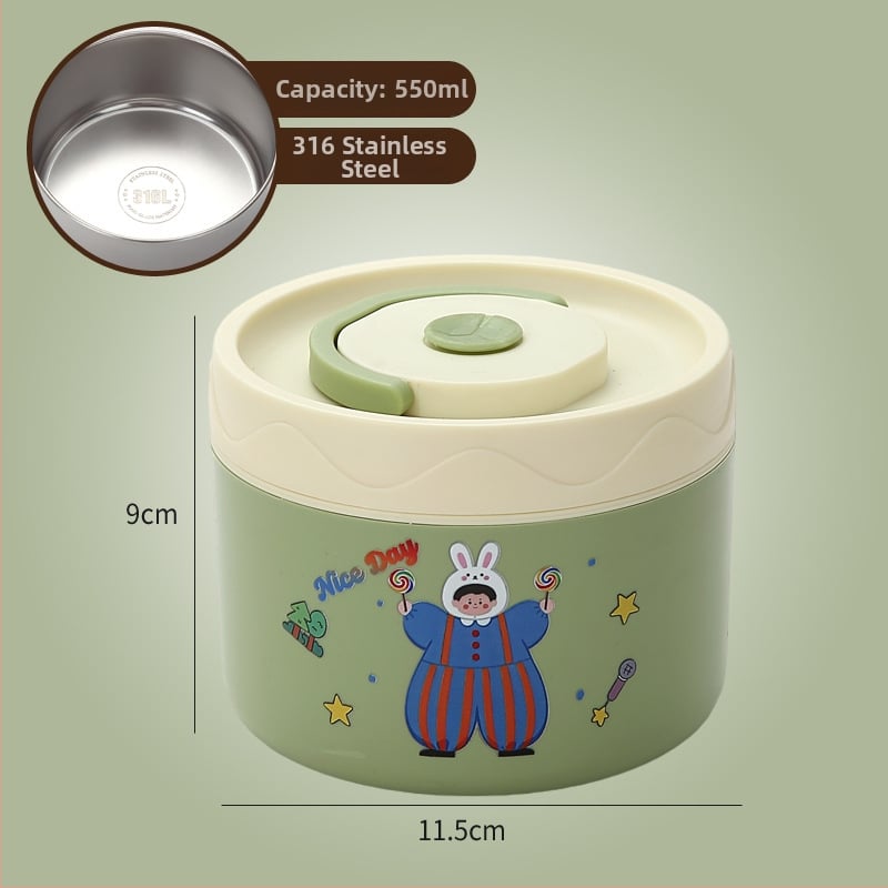 Κουτί μεσημεριανού, ανοξείδωτος χάλυβας 304, χωρητικότητα 301–500 ml, κατάλληλο για φούρνο μικροκυμάτων, σφραγμένο καπάκι, διατηρεί τη θερμοκρασία