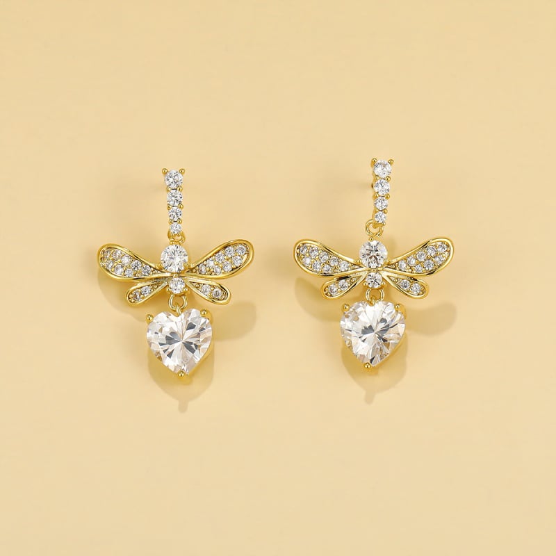 Σκουλαρίκια κορεατικού στυλ με νιφάδα χιονιού και ζιρκόν, βάση από χαλκό με επίστρωση, βύσματα S925, unisex