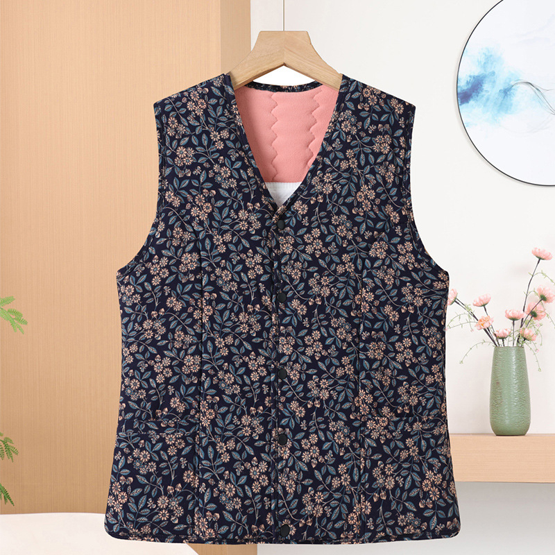 Téli mellény idős nőknek, poliészter anyag (>95%), casual stílus, normál hossz 50–65 cm, 2024 tél