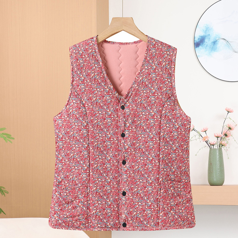 Téli mellény idős nőknek, poliészter anyag (>95%), casual stílus, normál hossz 50–65 cm, 2024 tél